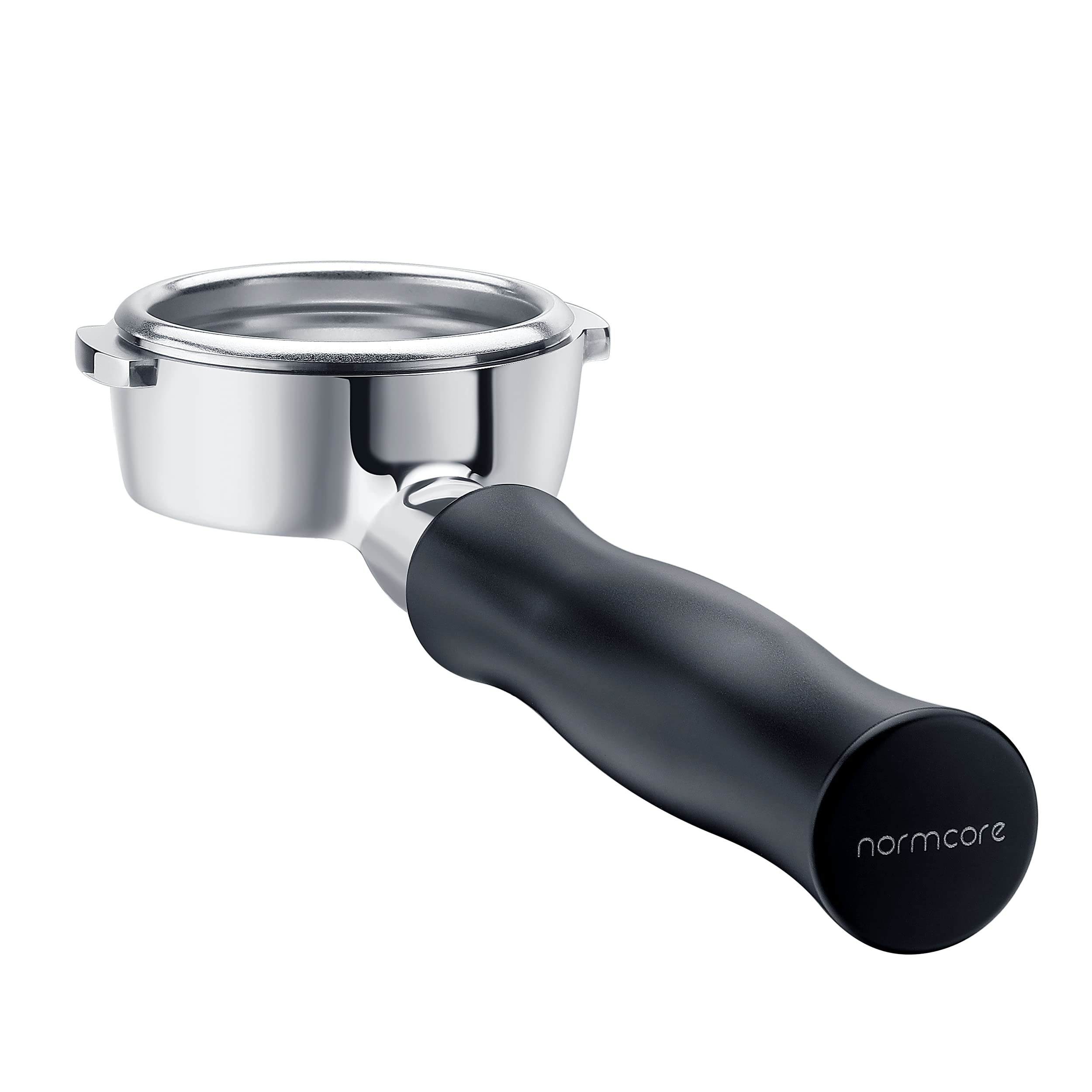 Normcore 54mm Bottomless Portafilter Fits Breville Sage Barista Express Machines, Barista-Grade Naked Espresso Tool, Included 18g Filter Basket, Anodized Aluminum Handle, White