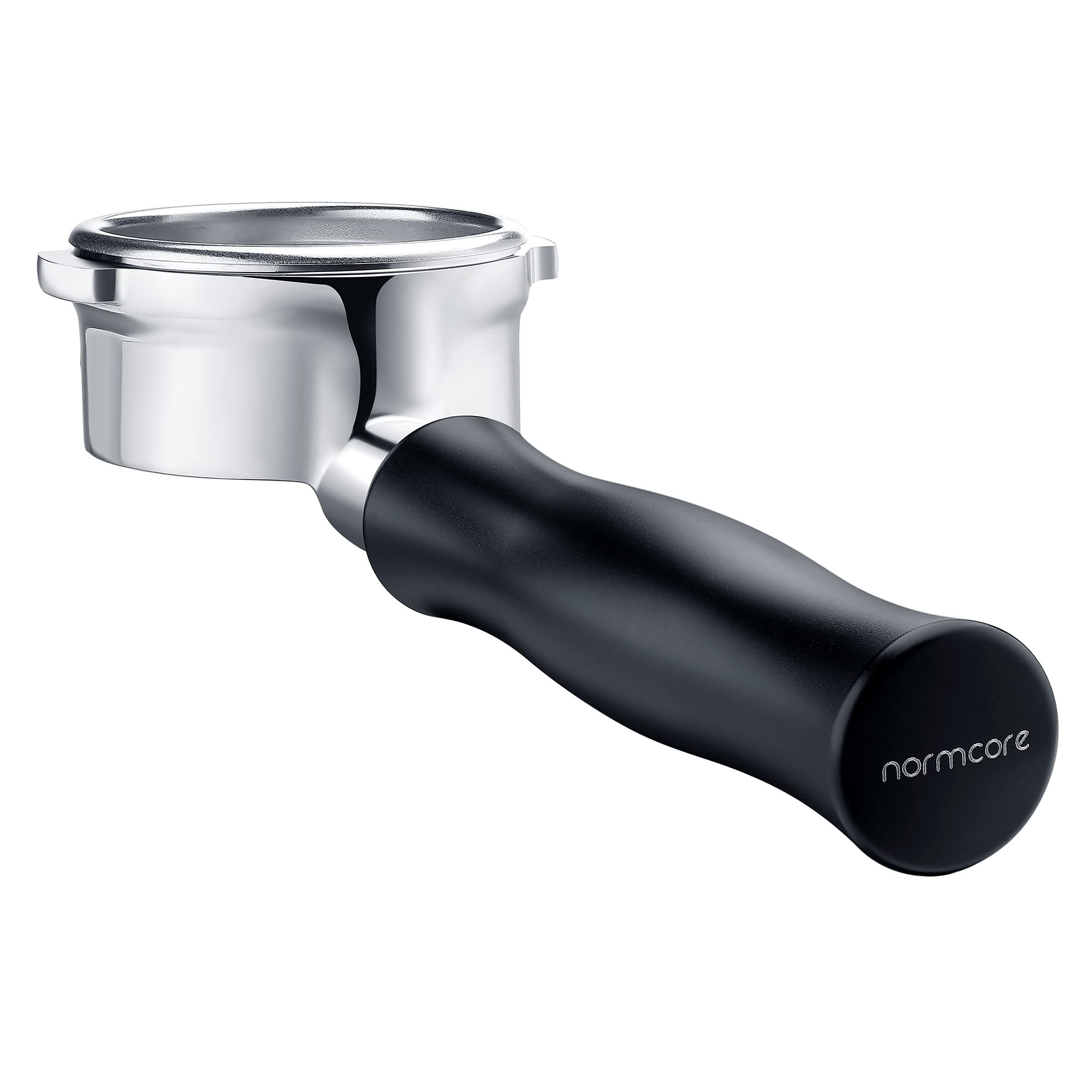 Normcore 54mm Bottomless Portafilter Fits Breville Sage Barista Express Machines, Barista-Grade Naked Espresso Tool, Included 18g Filter Basket, Anodized Aluminum Handle, White