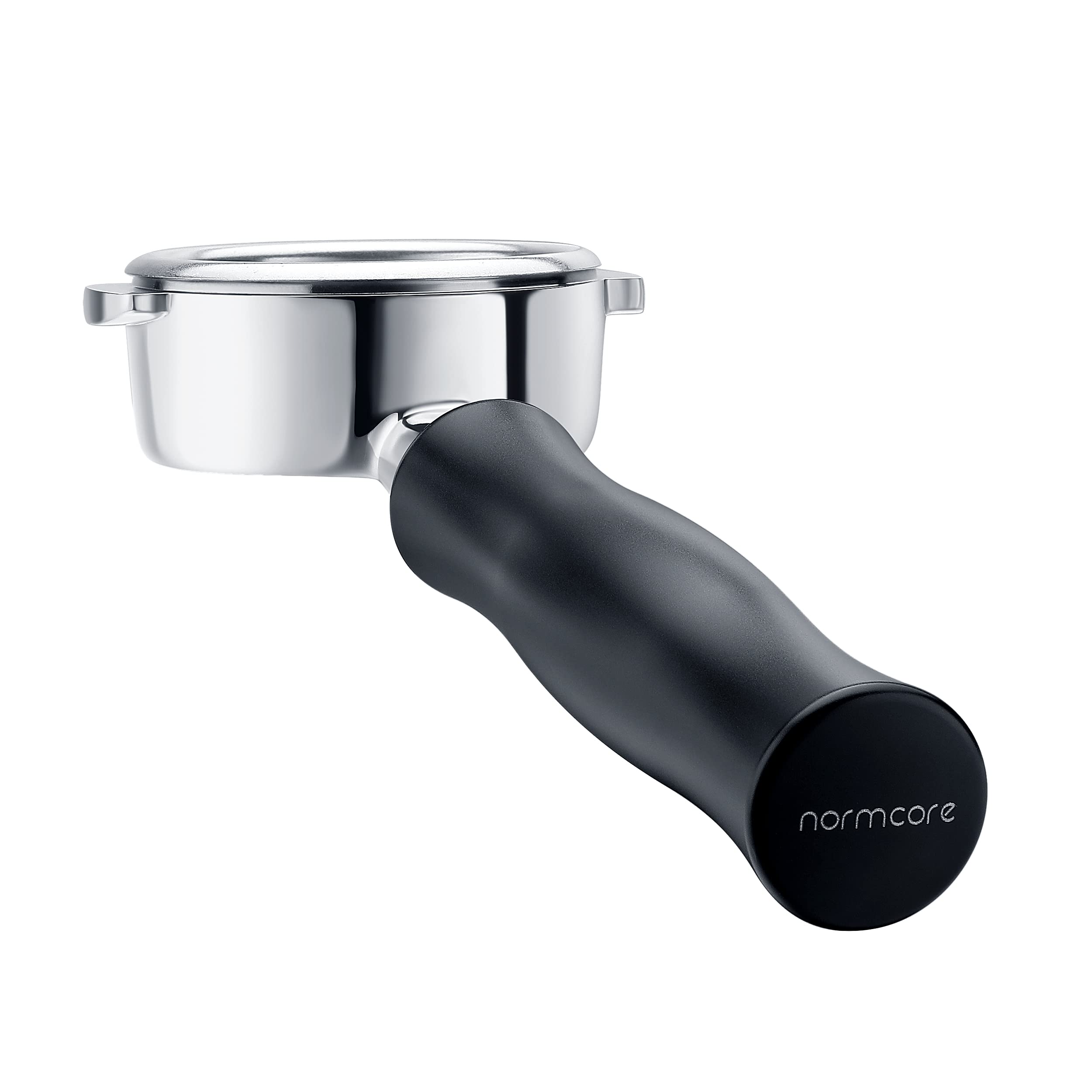 Normcore 54mm Bottomless Portafilter Fits Breville Sage Barista Express Machines, Barista-Grade Naked Espresso Tool, Included 18g Filter Basket, Anodized Aluminum Handle, White