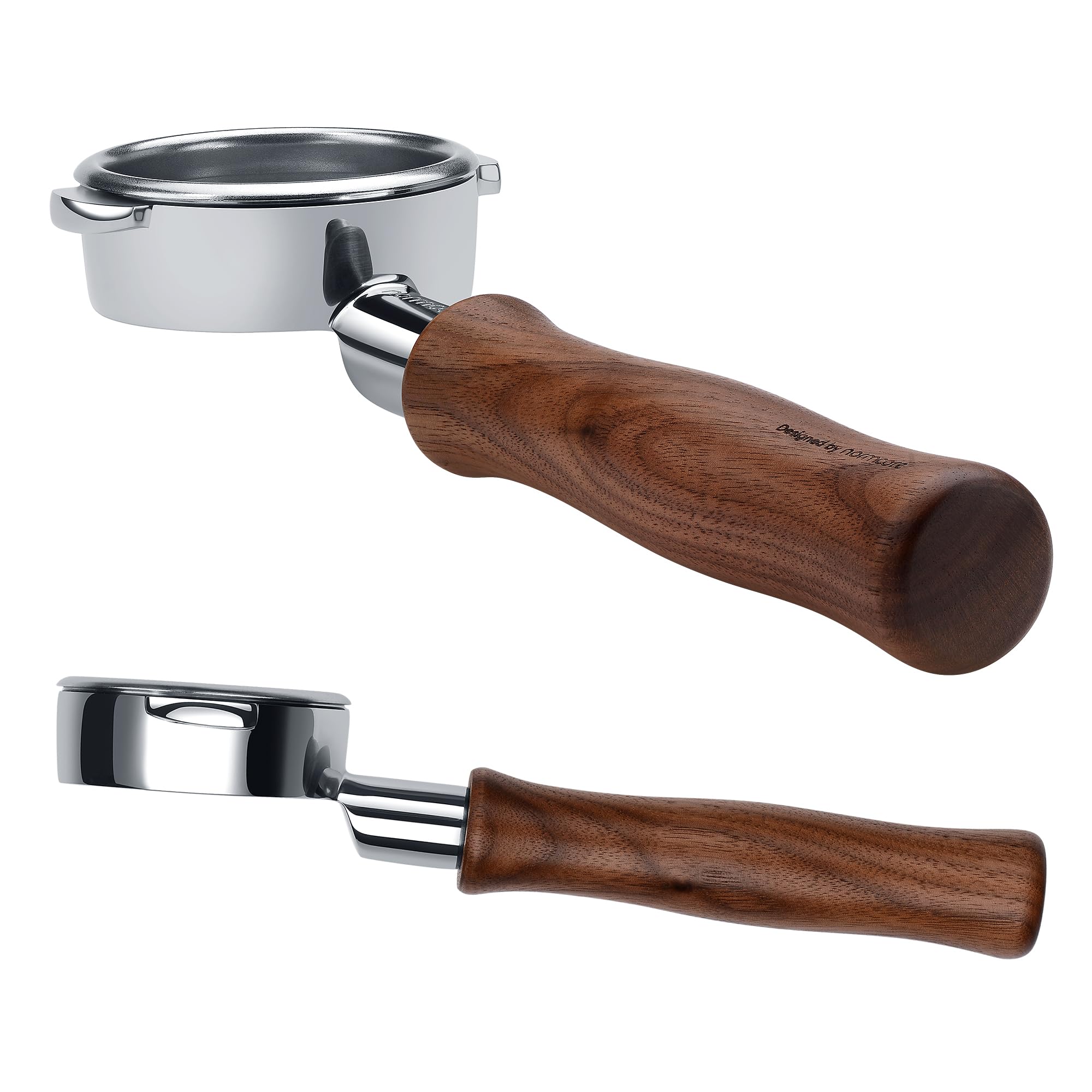 Normcore 54mm Bottomless Portafilter Fits Breville Sage Barista Express Machines, Barista-Grade Naked Espresso Tool, Included 18g Filter Basket, Anodized Aluminum Handle, White