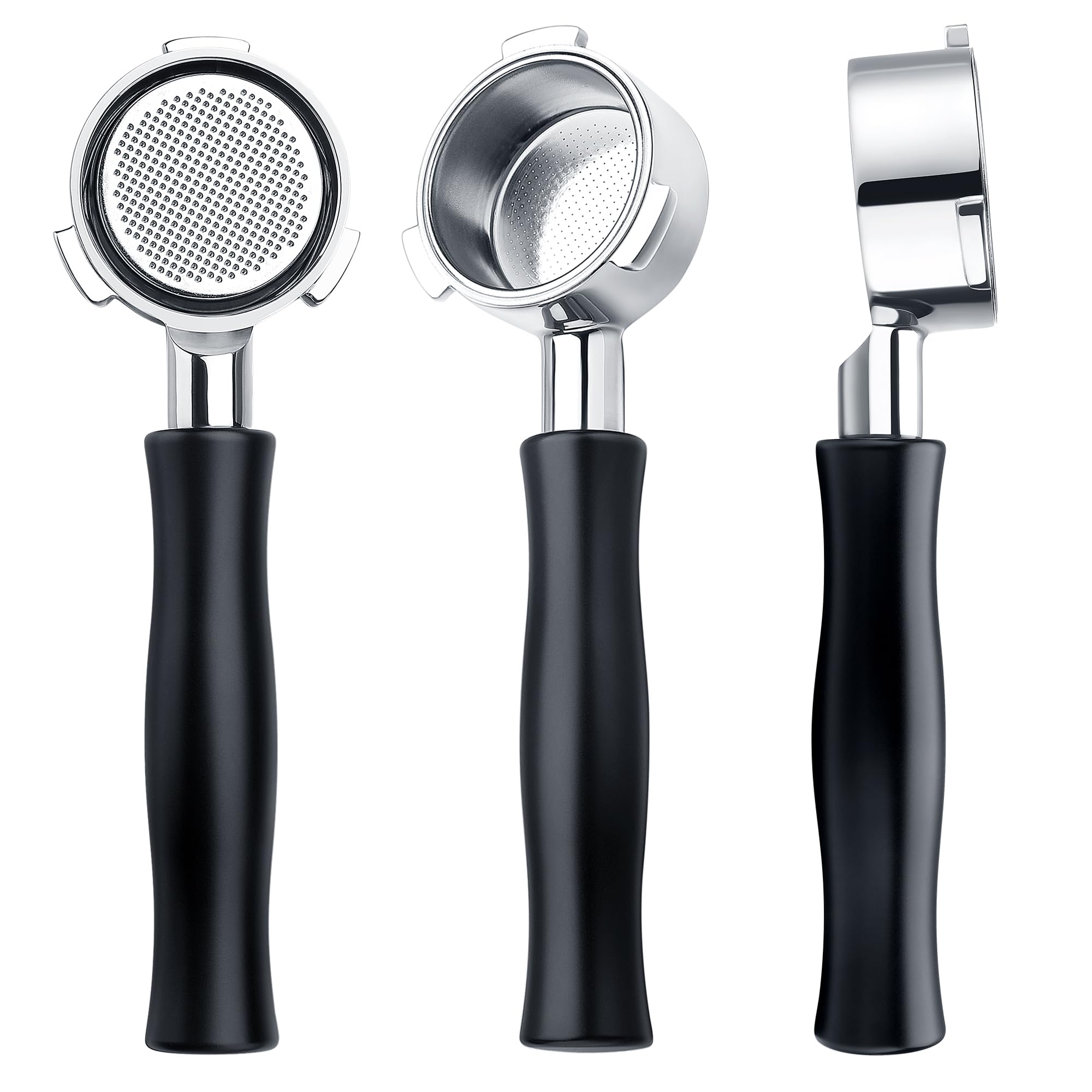 Normcore 54mm Slim Naked Portafilter with 18g Precision High Extraction Basket, Genuine American Walnut Handle Fits 54mm Breville Sage Barista Machines