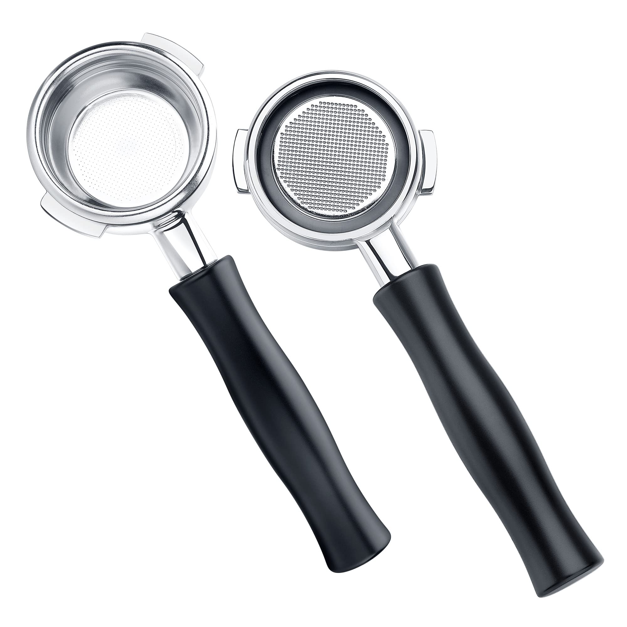 Normcore 54mm Bottomless Portafilter Fits Breville Sage Barista Express Machines, Barista-Grade Naked Espresso Tool, Included 18g Filter Basket, Anodized Aluminum Handle, White