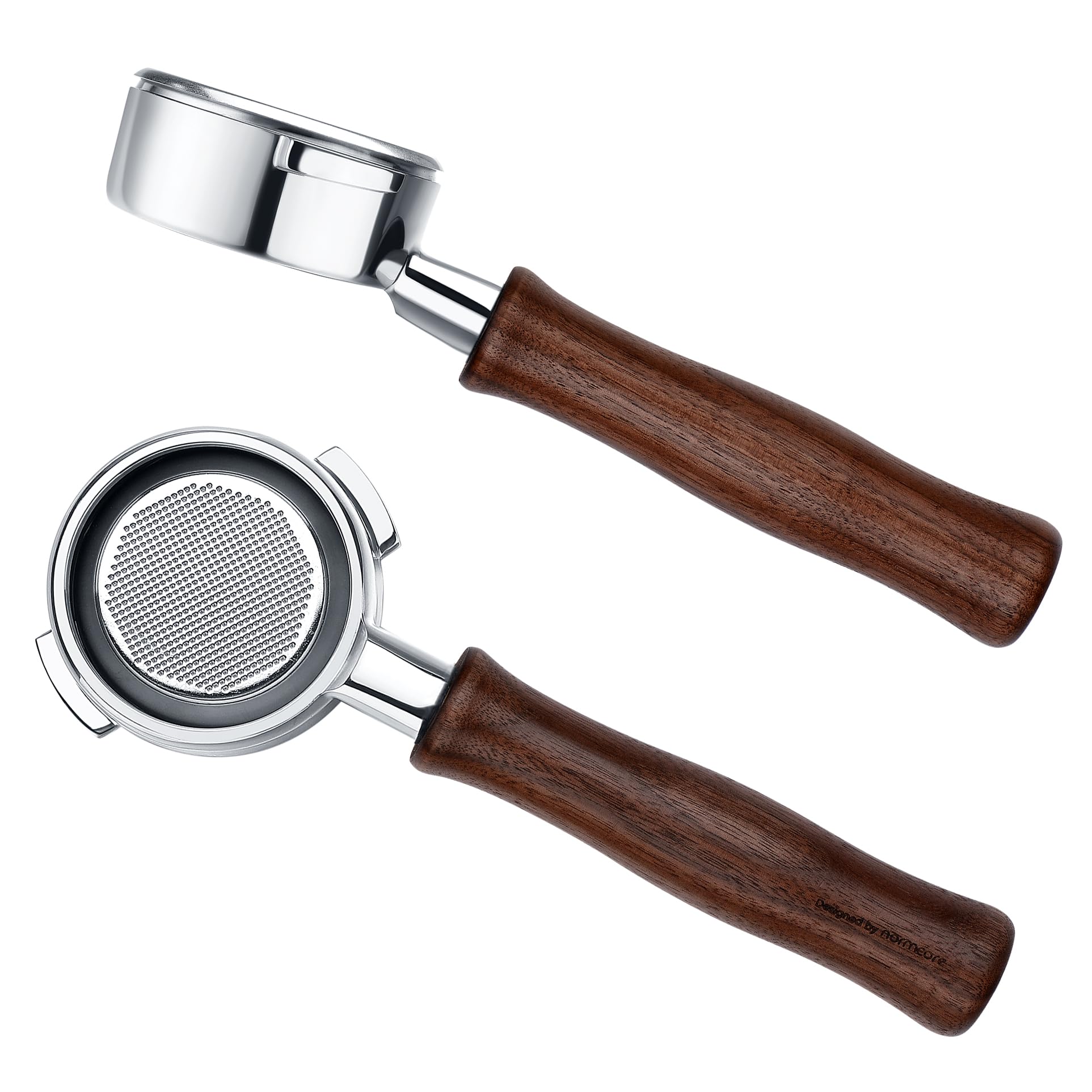 Normcore 54mm Bottomless Portafilter Fits Breville Sage Barista Express Machines, Barista-Grade Naked Espresso Tool, Included 18g Filter Basket, Anodized Aluminum Handle, White