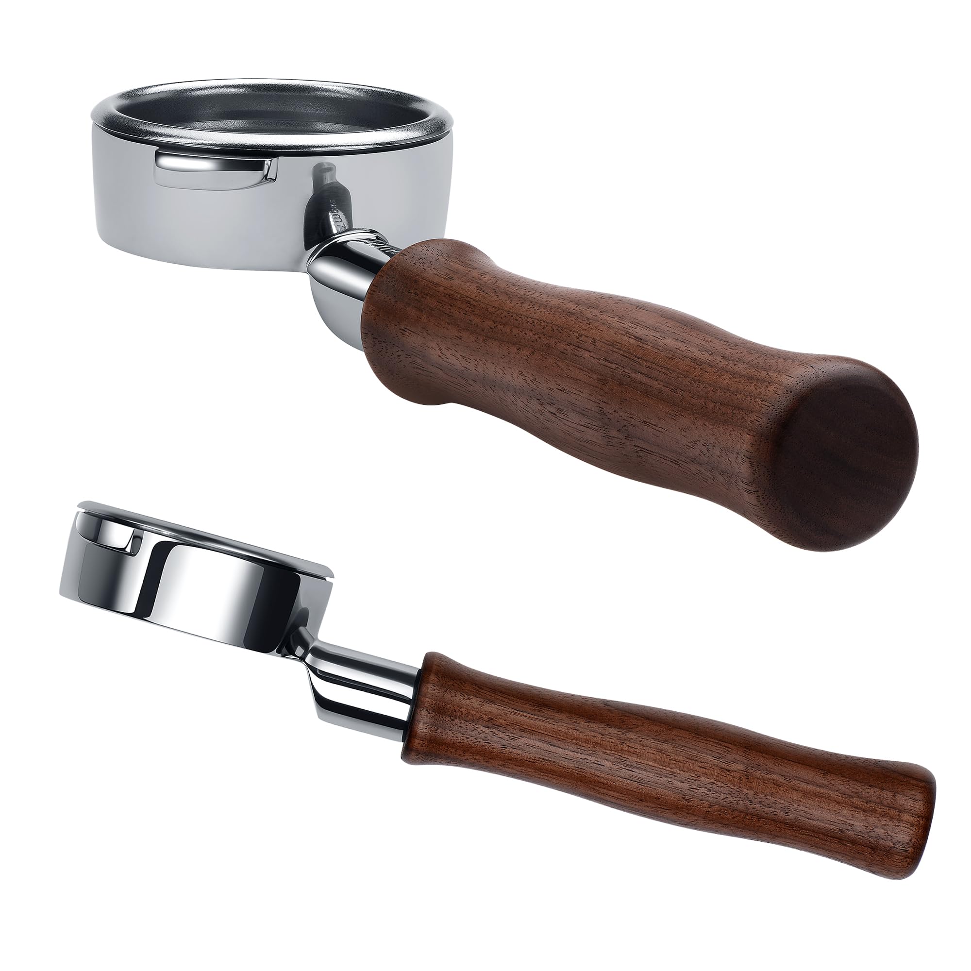 Normcore 54mm Bottomless Portafilter Fits Breville Sage Barista Express Machines, Barista-Grade Naked Espresso Tool, Included 18g Filter Basket, Anodized Aluminum Handle, White