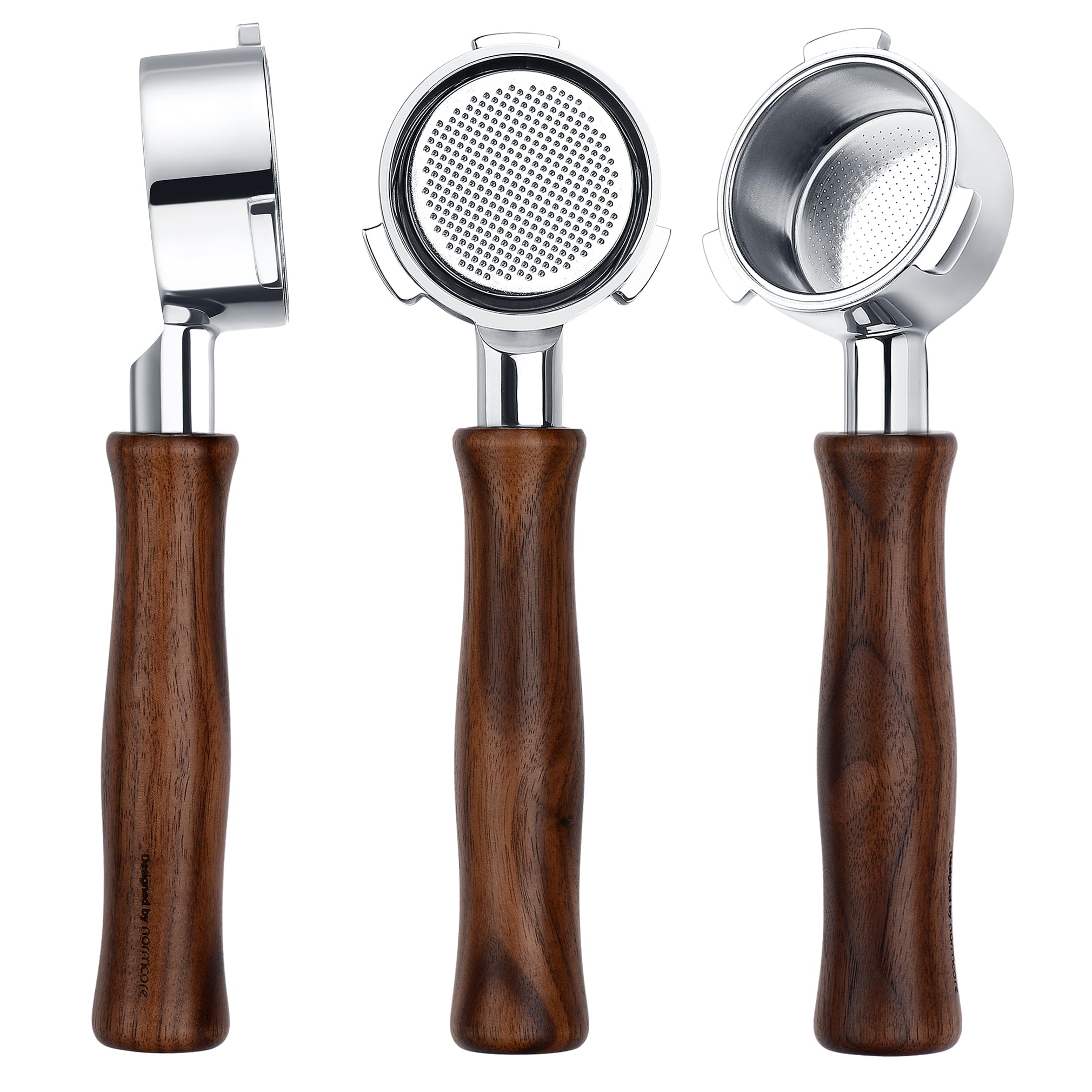 Normcore 54mm Bottomless Portafilter Fits Breville Sage Barista Express Machines, Barista-Grade Naked Espresso Tool, Included 18g Filter Basket, Anodized Aluminum Handle, White