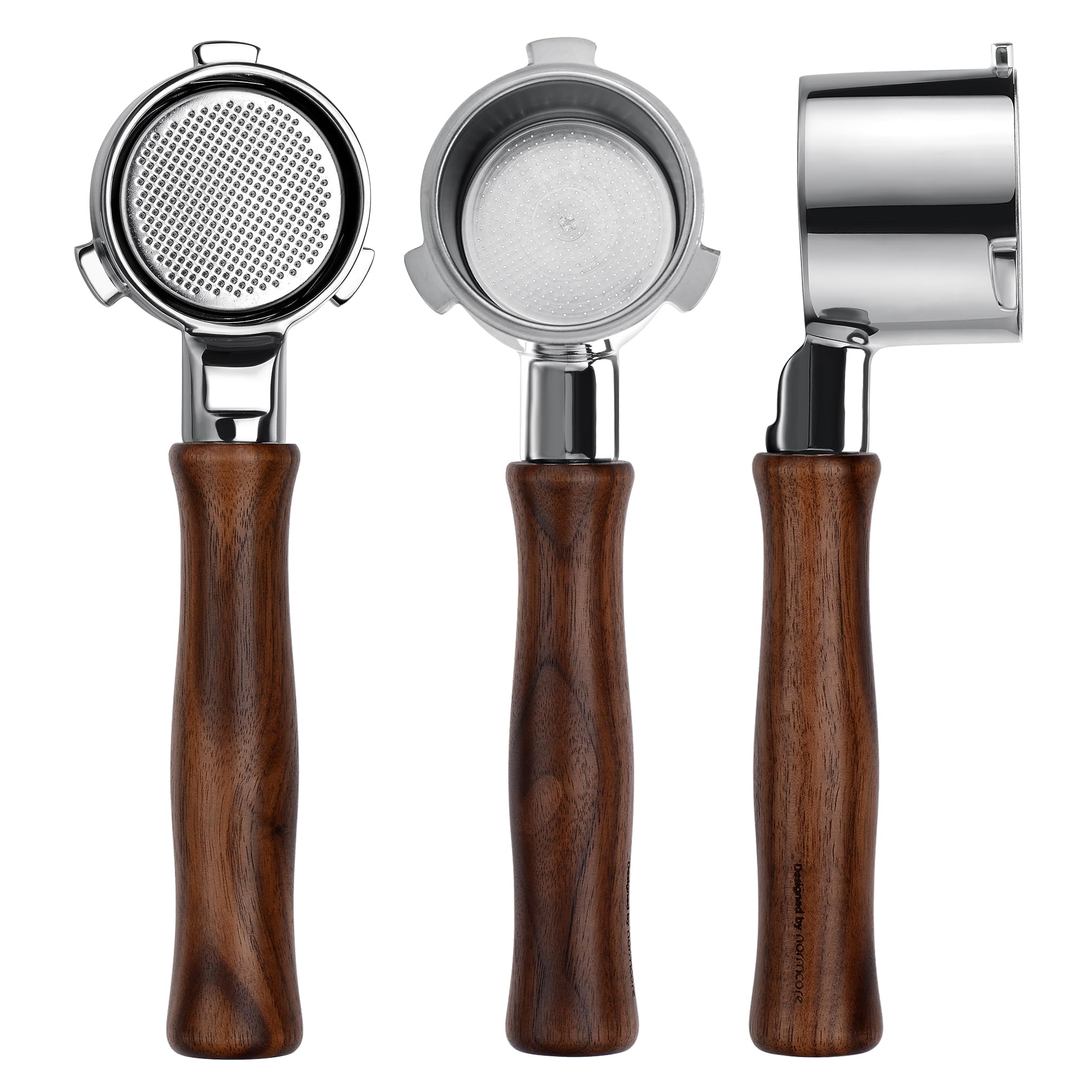 Normcore 54mm Bottomless Portafilter Fits Breville Sage Barista Express Machines, Barista-Grade Naked Espresso Tool, Included 18g Filter Basket, Anodized Aluminum Handle, White